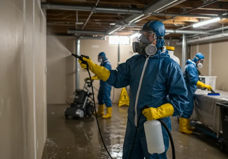 Basement Sanitization and Antimicrobial Treatment process in Brevard County, FL