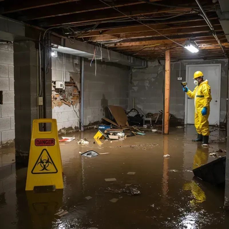 Flooded Basement Electrical Hazard in Brevard County, FL Property